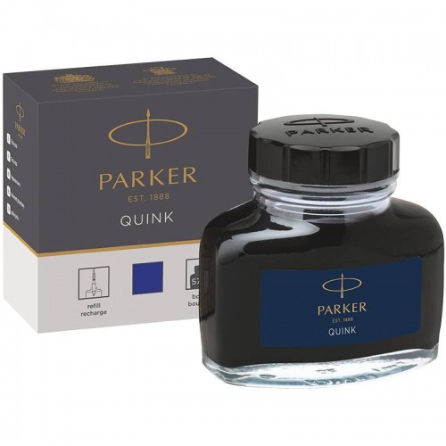 Темно-синие чернила во флаконе Parker (Паркер) Quink Bottle Blue/Black Ink в Новосибирске
