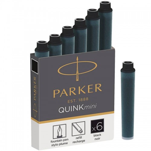 Черные мини картриджи Parker (Паркер) Quink Mini Cartridges Black 6 шт в Новосибирске
