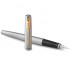Набор Parker Jotter Stainless Steel GT из перьевой ручки и черного ежедневника в Новосибирске