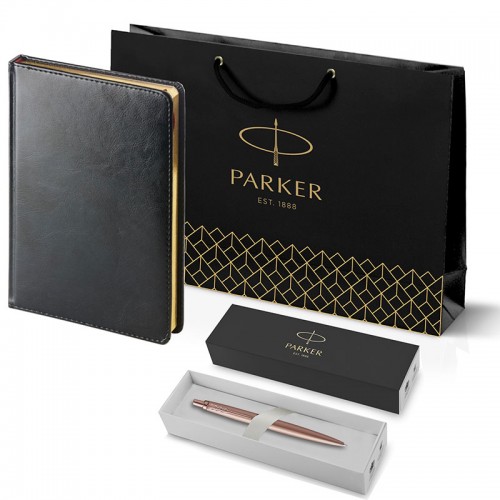 Набор Parker Jotter XL SE20 Monochrome Rose Gold из шариковой ручки и ежедневника черного цвета в Новосибирске