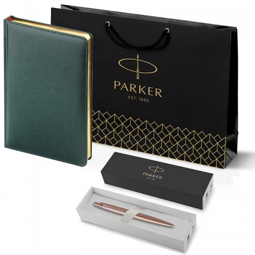 Набор Parker Jotter XL SE20 Monochrome Rose Gold из шариковой ручки и ежедневника зеленого цвета в Новосибирске