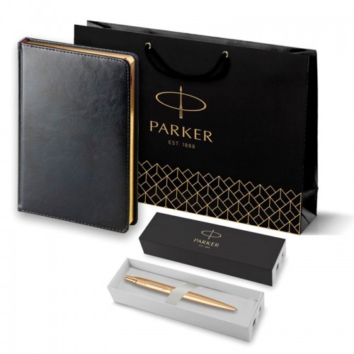 Набор Parker Jotter XL SE20 Monochrome Gold из шариковой ручки и ежедневника черного цвета в Новосибирске