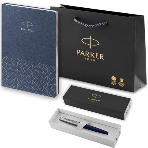 Набор Parker Jotter Royal Blue CT из перьевой ручки и ежедневника недатированного синего цвета в Новосибирске