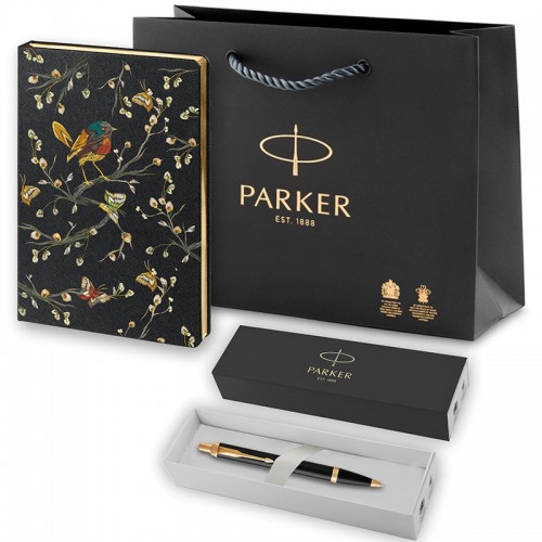 Набор Parker IM Metal Black GT из шариковой ручки и ежедневника черного цвета в Новосибирске