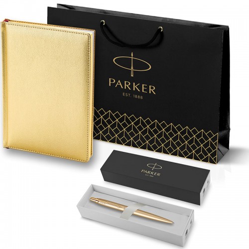 Набор Parker Jotter XL SE20 Monochrome Gold из шариковой ручки и ежедневника золотого цвета в Новосибирске