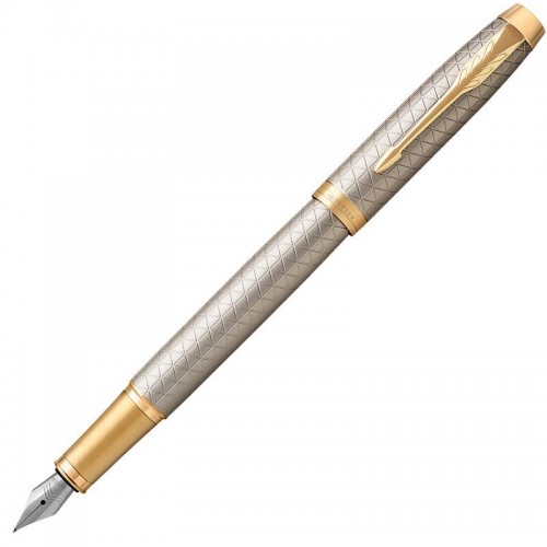 Перьевая ручка Parker (Паркер) IM Premium Warm Silver/Gold GT F в Новосибирске
